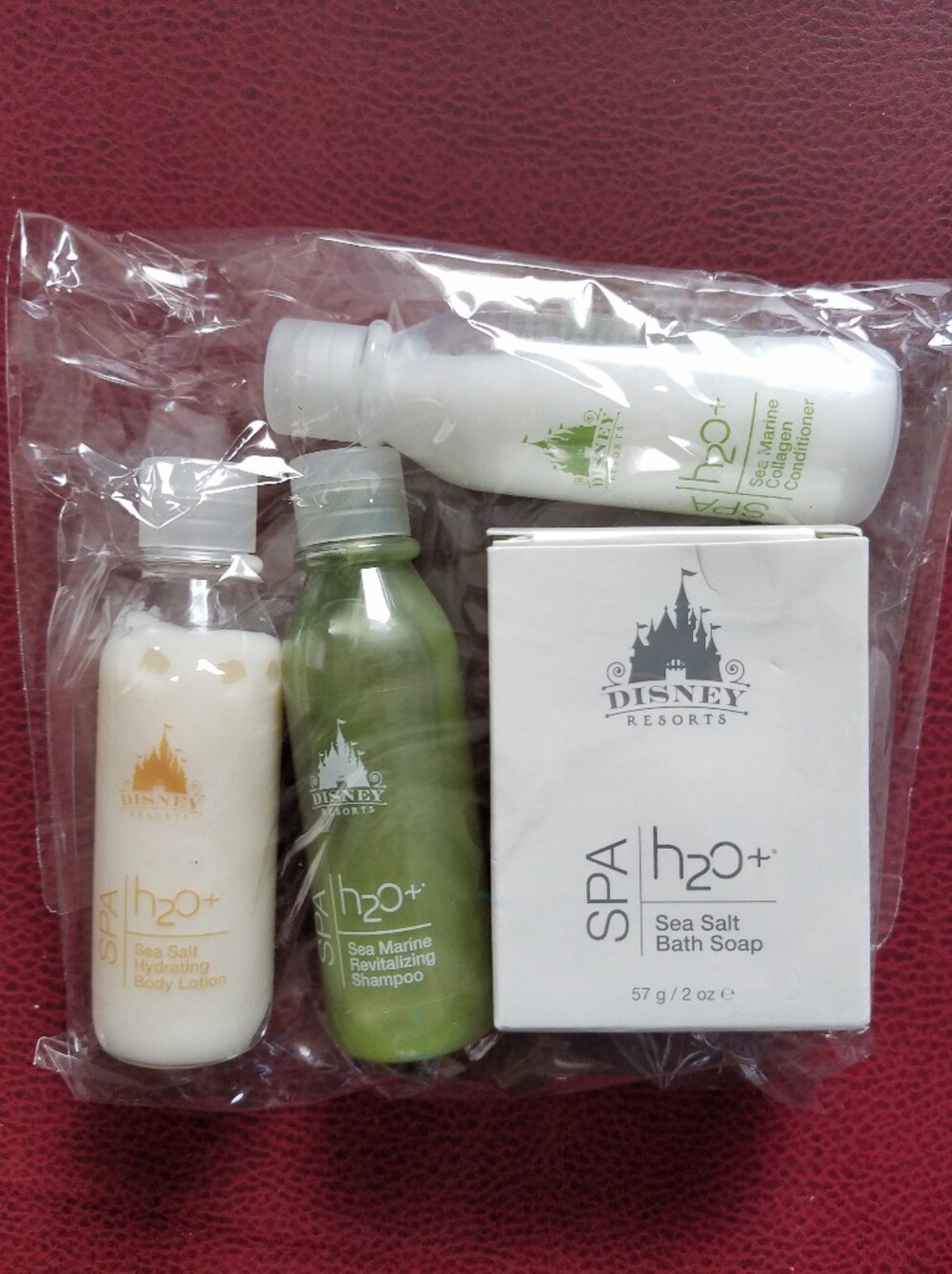 Disney H2O+ Spa Travel Set Sea Salt Shampoo Conditioner Lotion Soap 1.25 Fl Oz